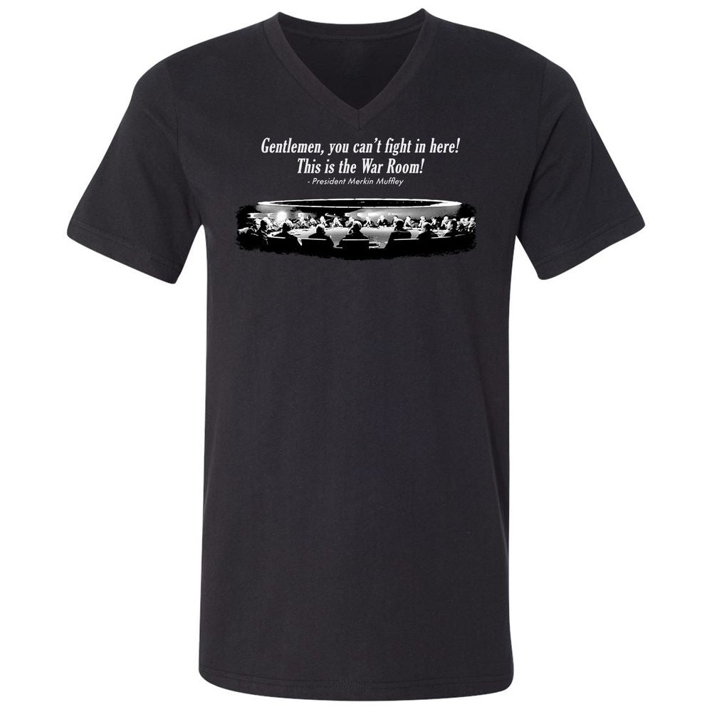 Unisex V-Neck T-Shirt - Y44U5G3Q - Black - 1
