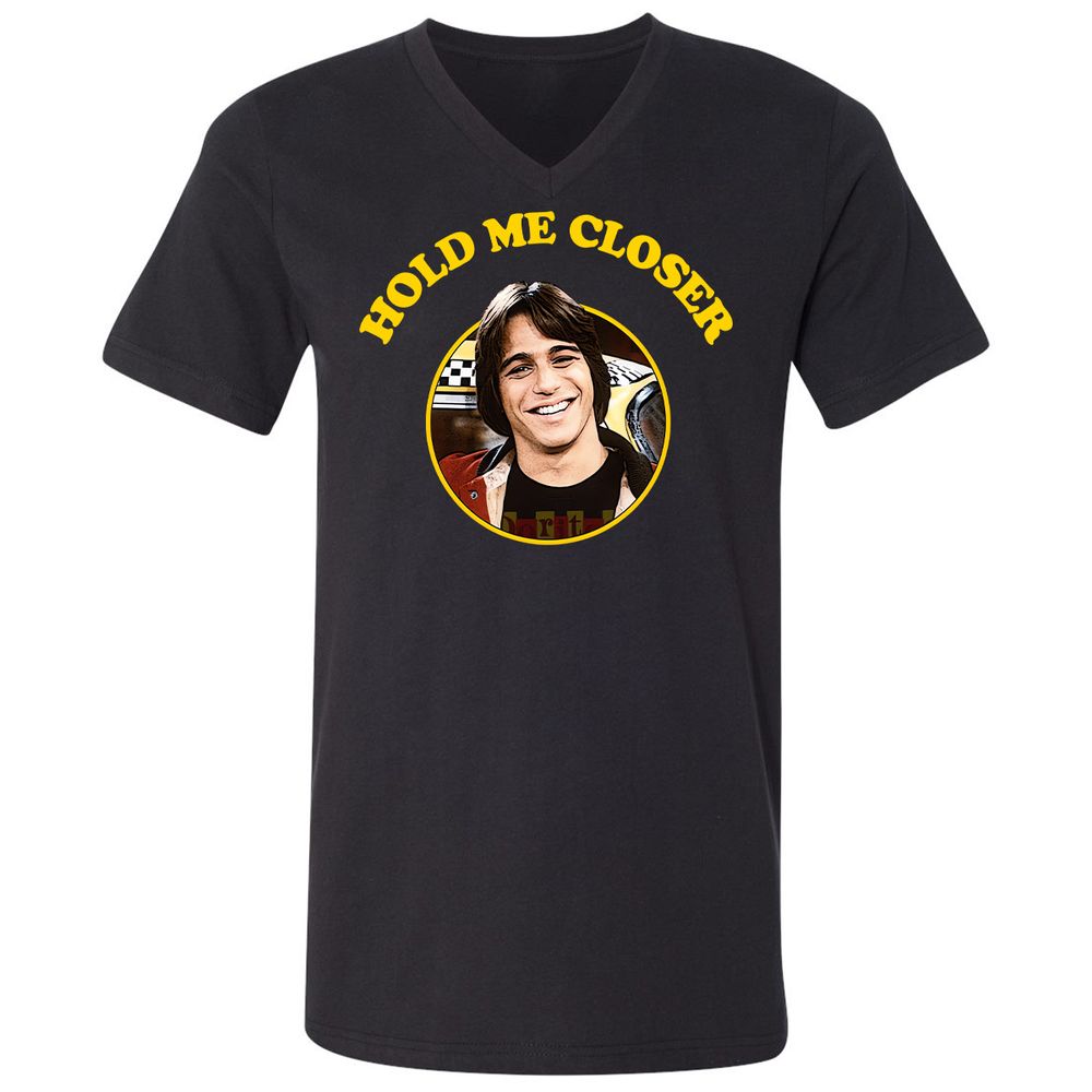 Unisex V-Neck T-Shirt - 4JC3JY5W - Black - 1