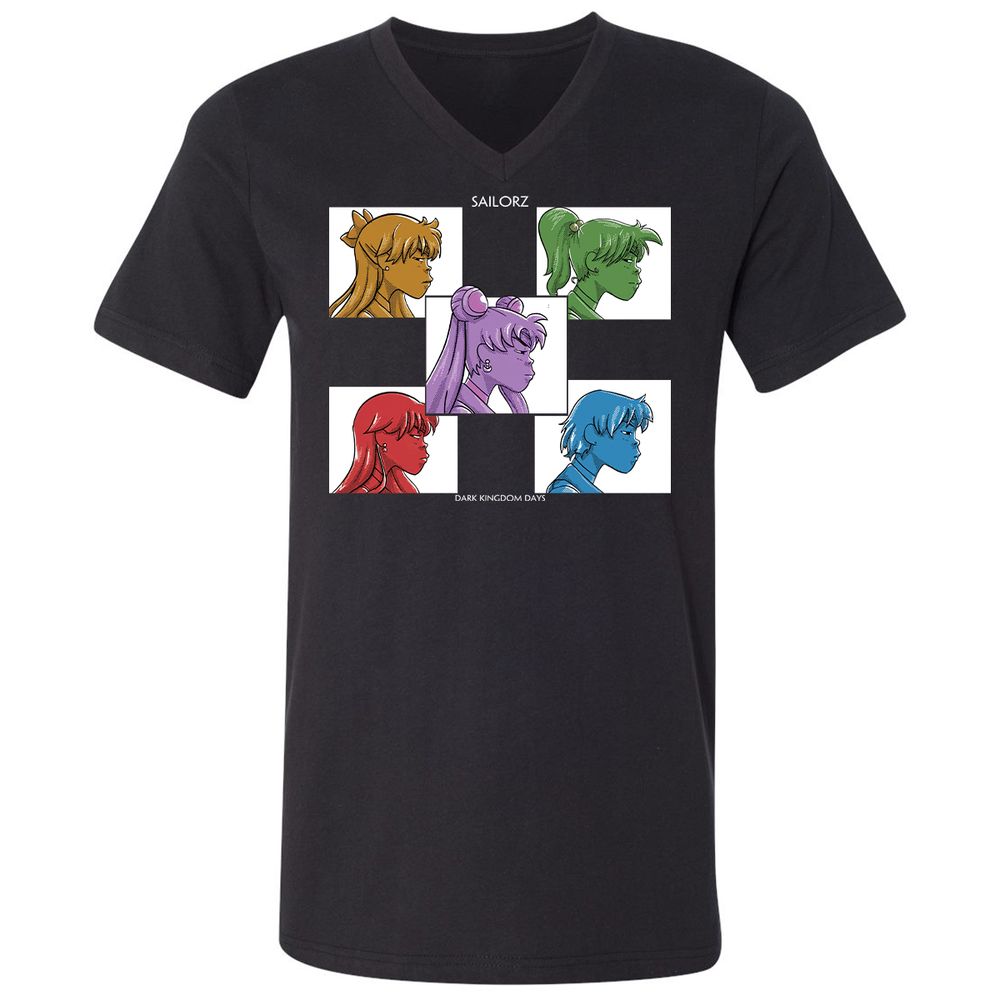 Unisex V-Neck T-Shirt - DGHSEP47 - Black - 1