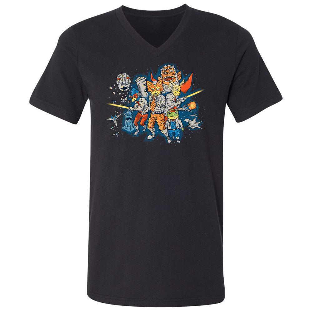 Unisex V-Neck T-Shirt - WGW224UY - Black - 1