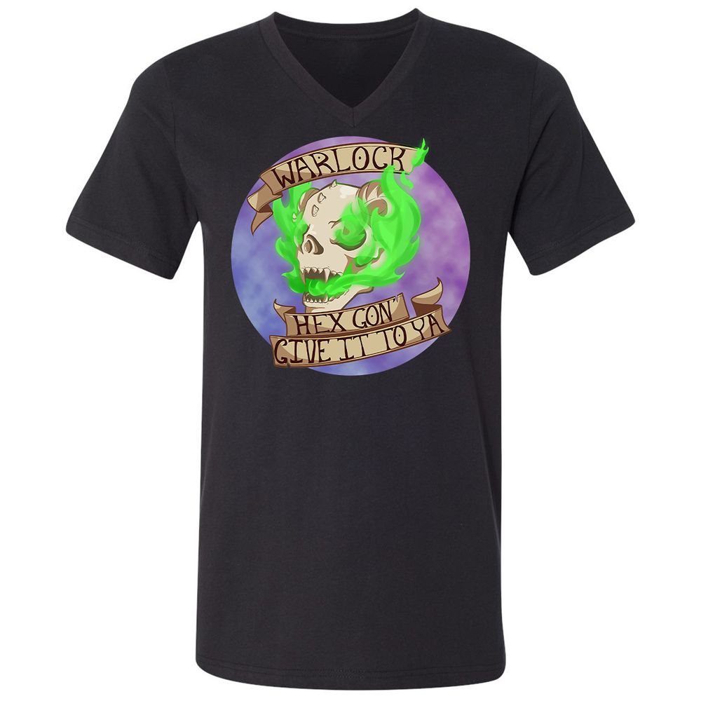 Unisex V-Neck T-Shirt - JJSA7Z5Y - Black - 1