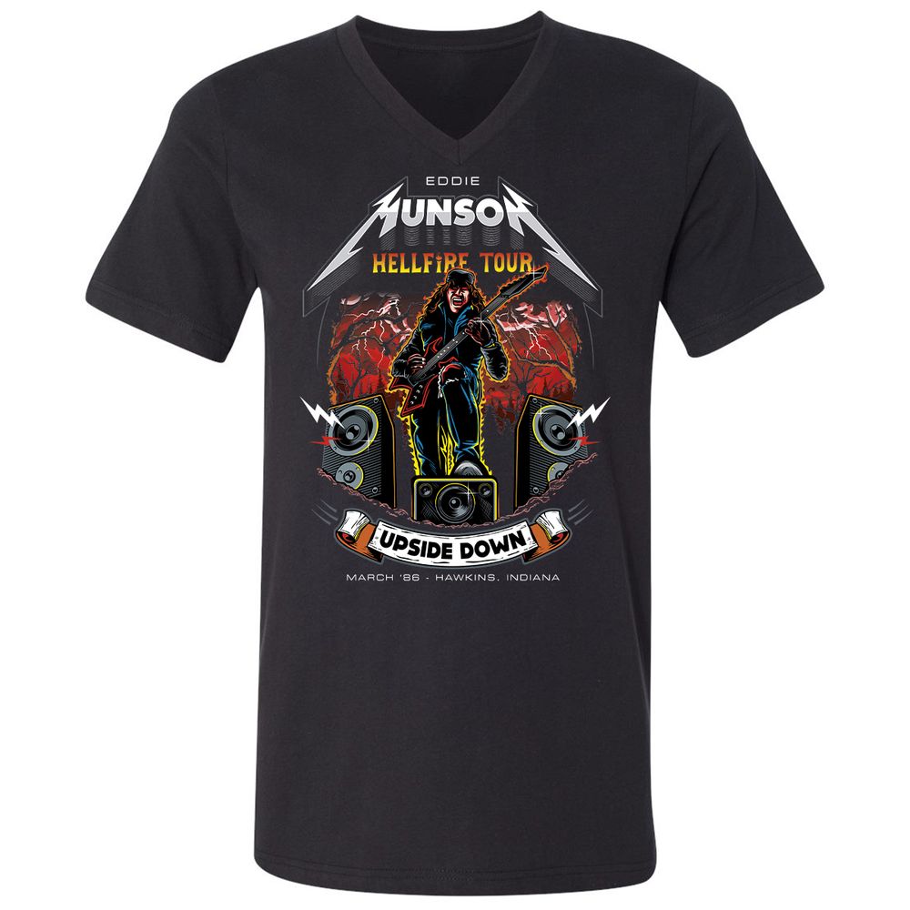 Unisex V-Neck T-Shirt - DTUK2314 - Black - 1