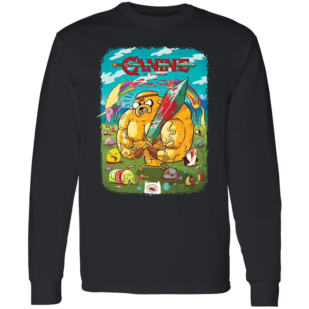 Long Sleeve T-Shirt - JU34GMNQ - Black - 1