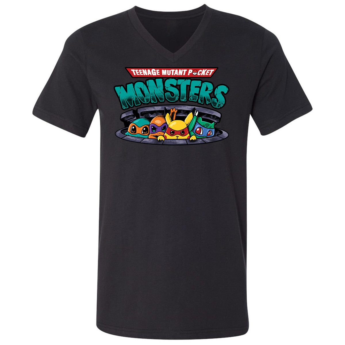 Unisex V-Neck T-Shirt - 1MHX6AXJ - Black - 1