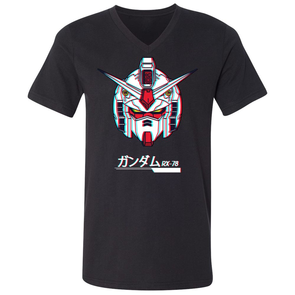 Unisex V-Neck T-Shirt - WQVEUS59 - Black - 1