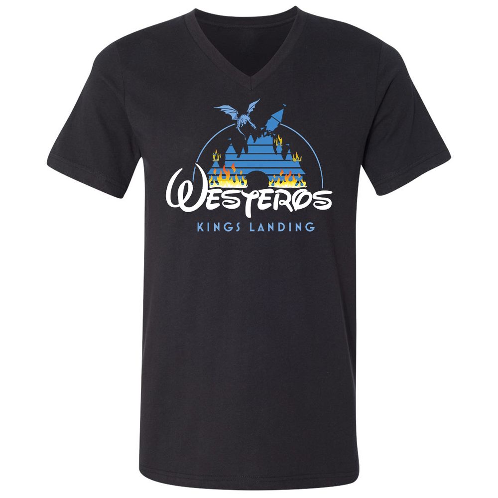 Unisex V-Neck T-Shirt - UCTALBPQ - Black - 1