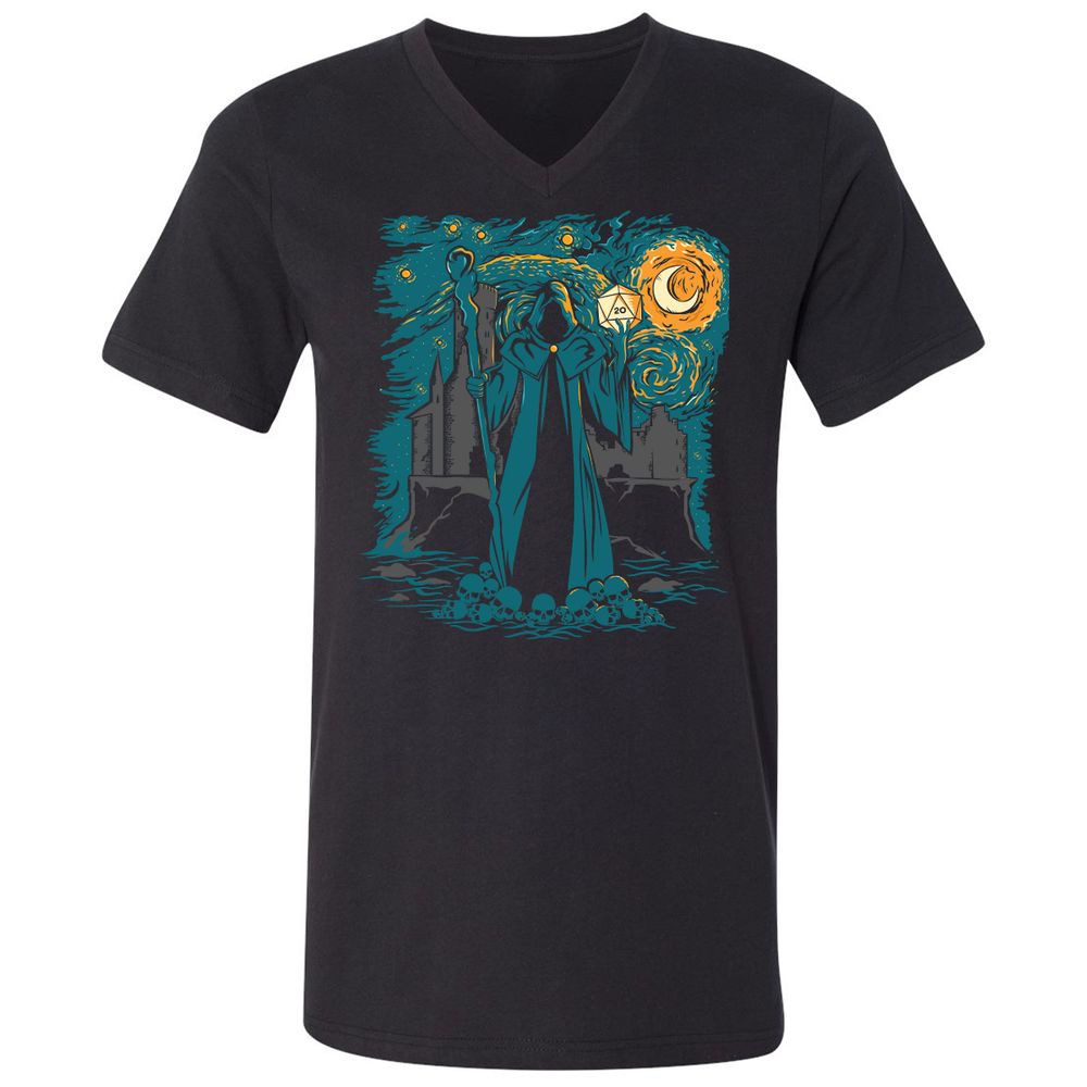 Unisex V-Neck T-Shirt - KWNEH73A - Black - 1