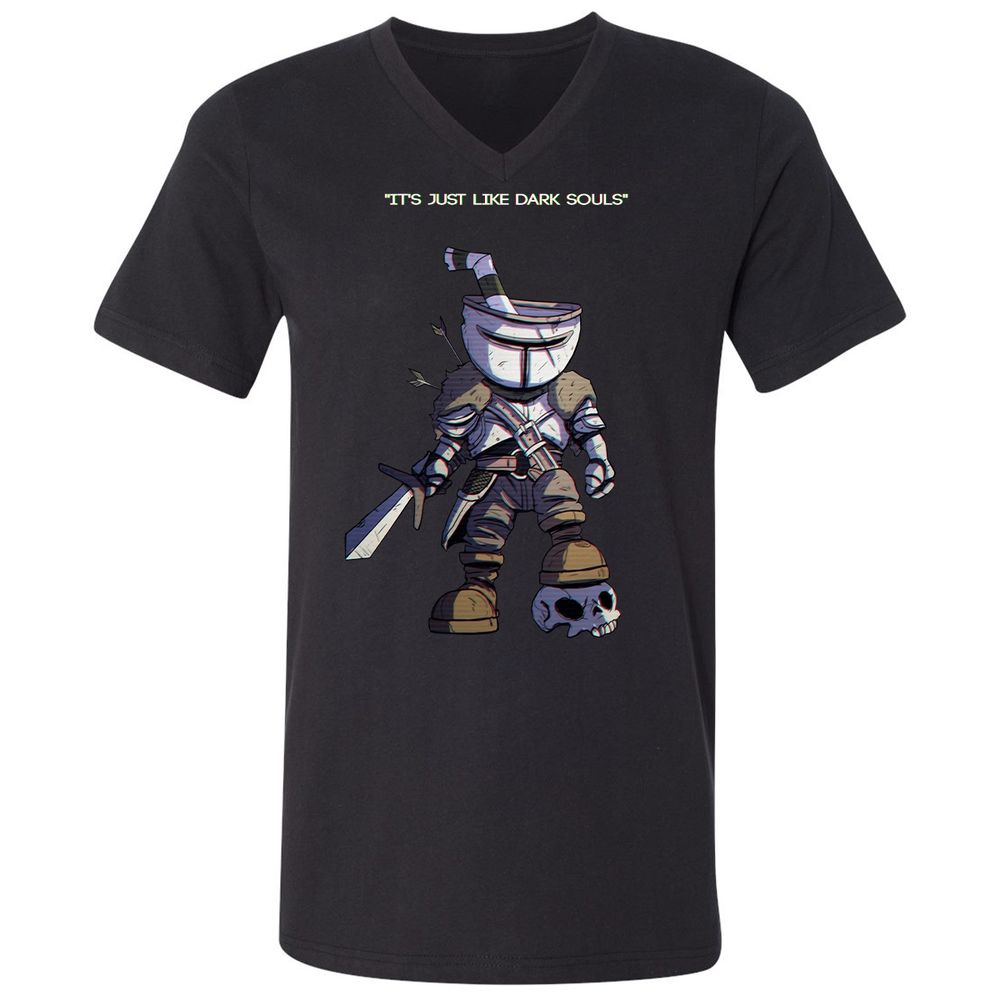 Unisex V-Neck T-Shirt - K9KEENSN - Black - 1