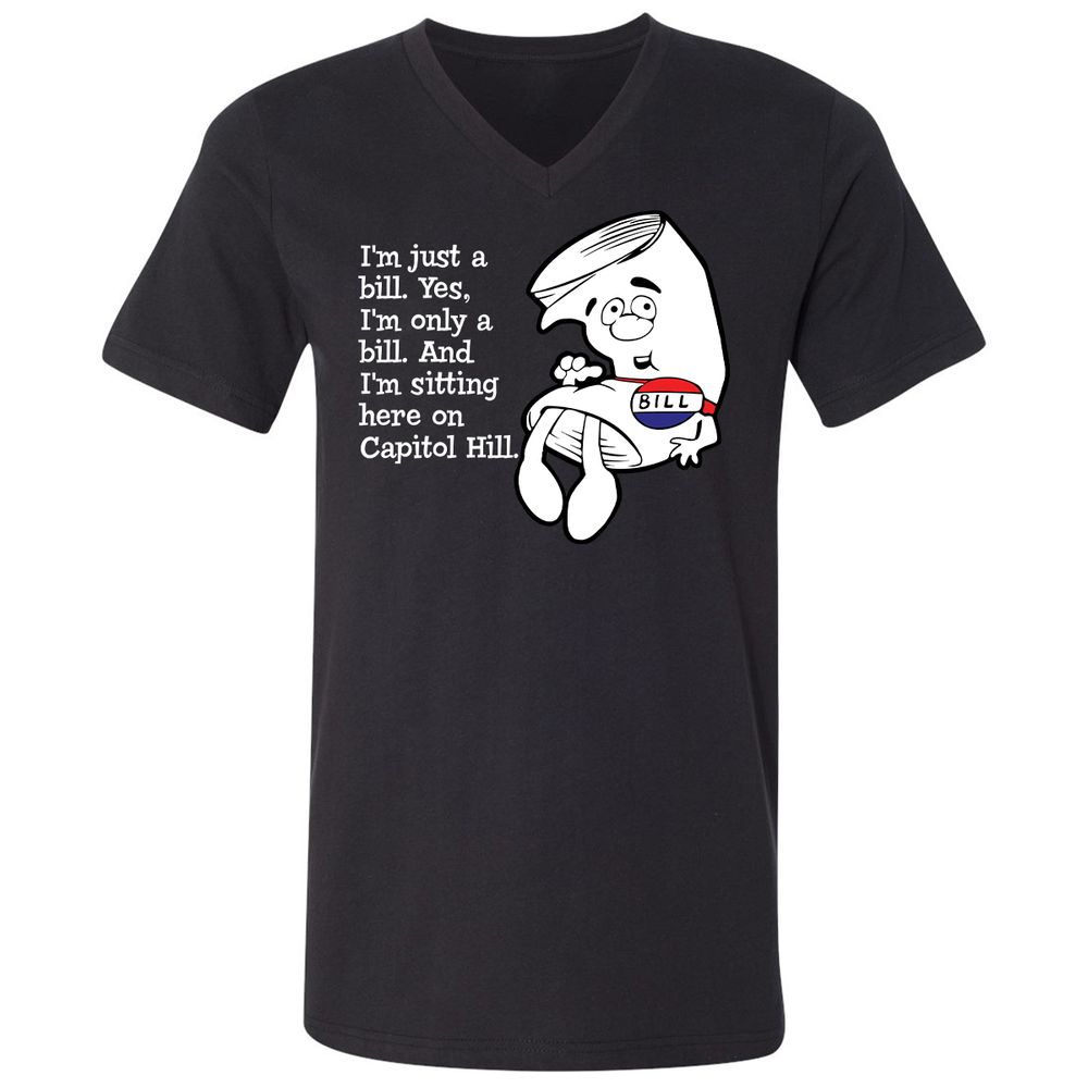 Unisex V-Neck T-Shirt - EWWWJ3TG - Black - 1