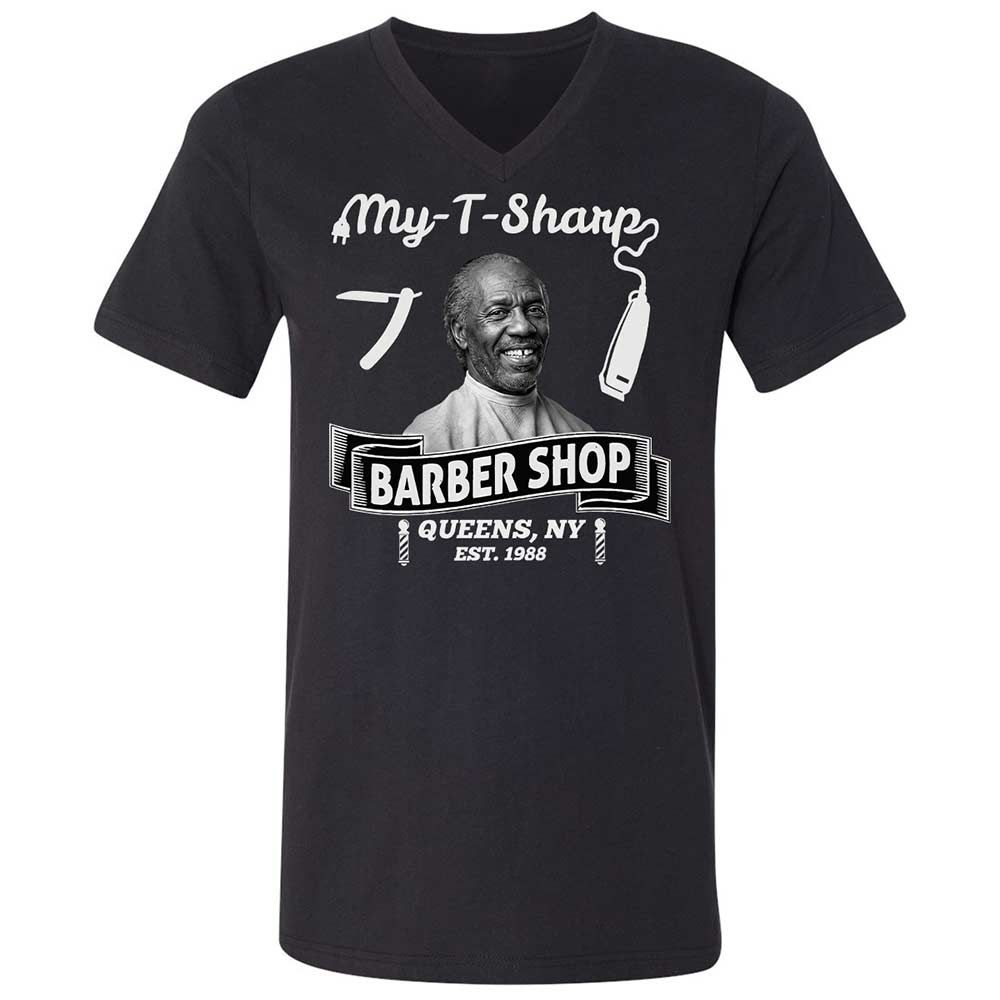 Unisex V-Neck T-Shirt - SAJXT2FT - Black - 1