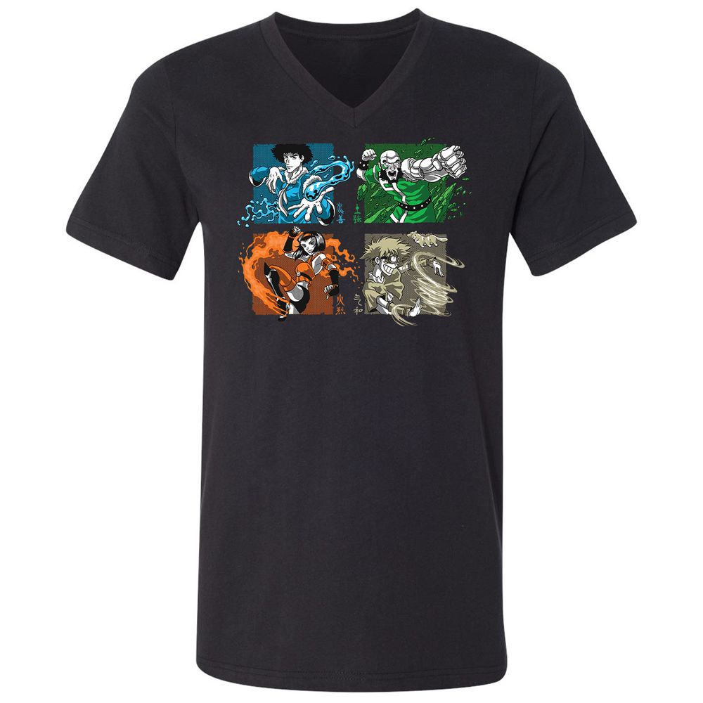 Unisex V-Neck T-Shirt - VSBM9711 - Black - 1