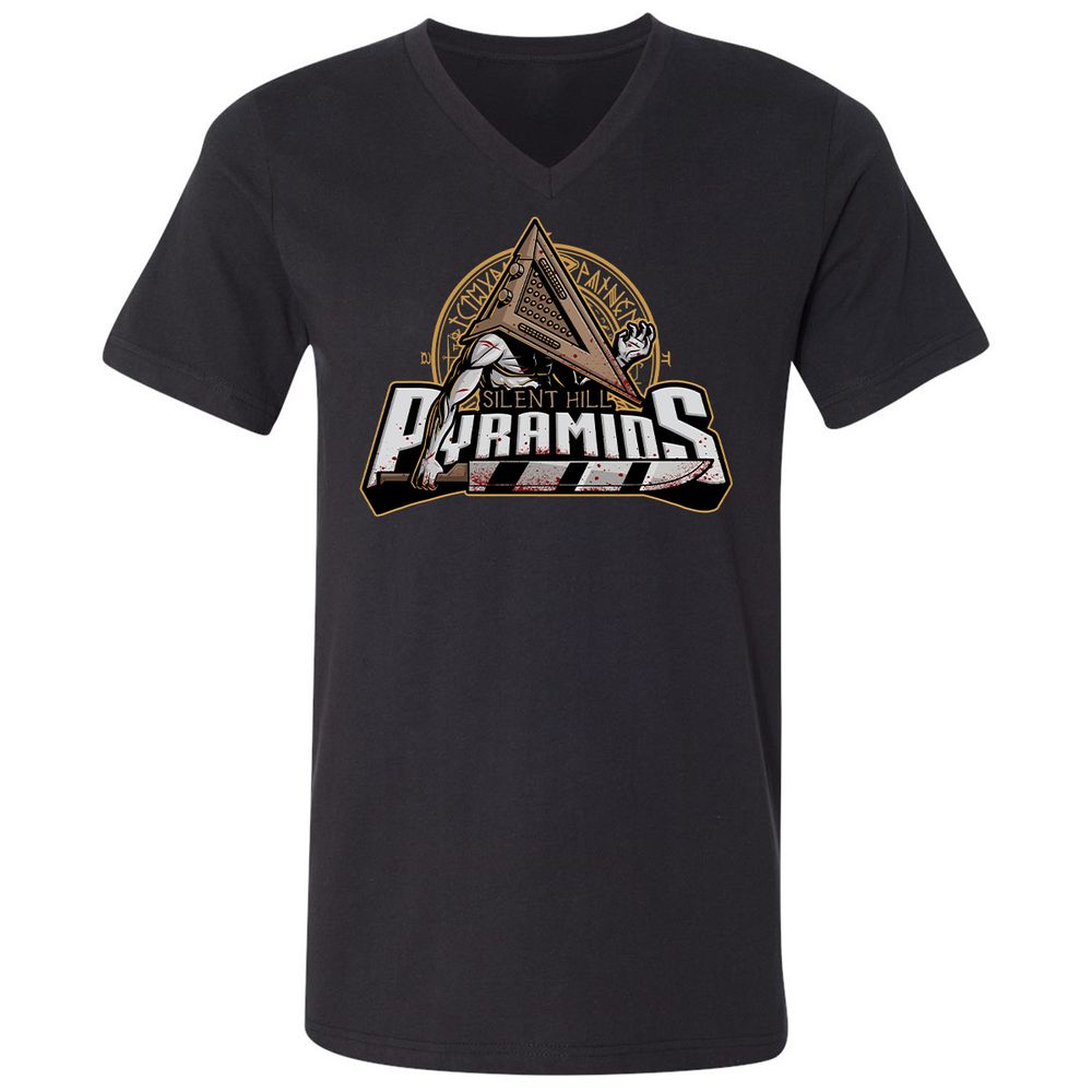 Unisex V-Neck T-Shirt - YXBG6ET9 - Black - 1