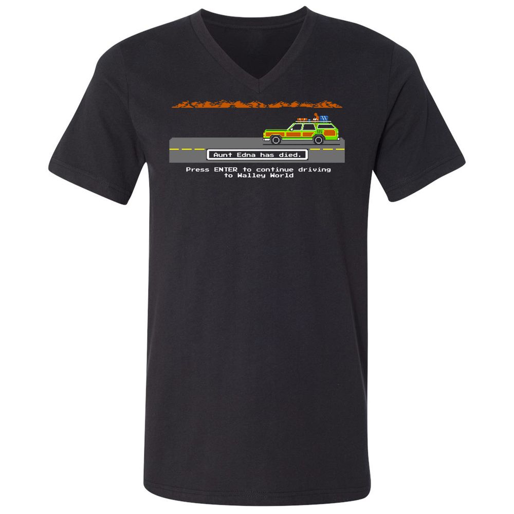 Unisex V-Neck T-Shirt - M2CMVCGH - Black - 1