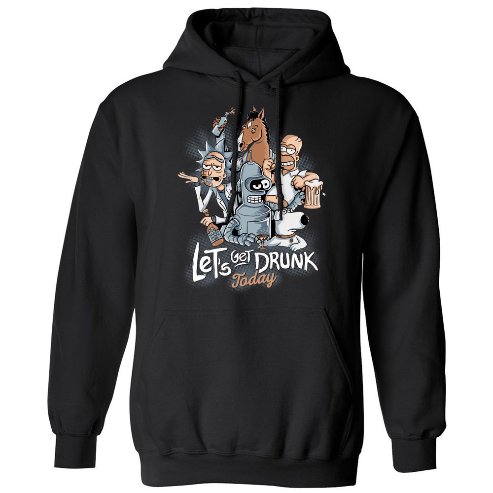 Classic Unisex Hoodie - U5AZTJKU - Black - 1
