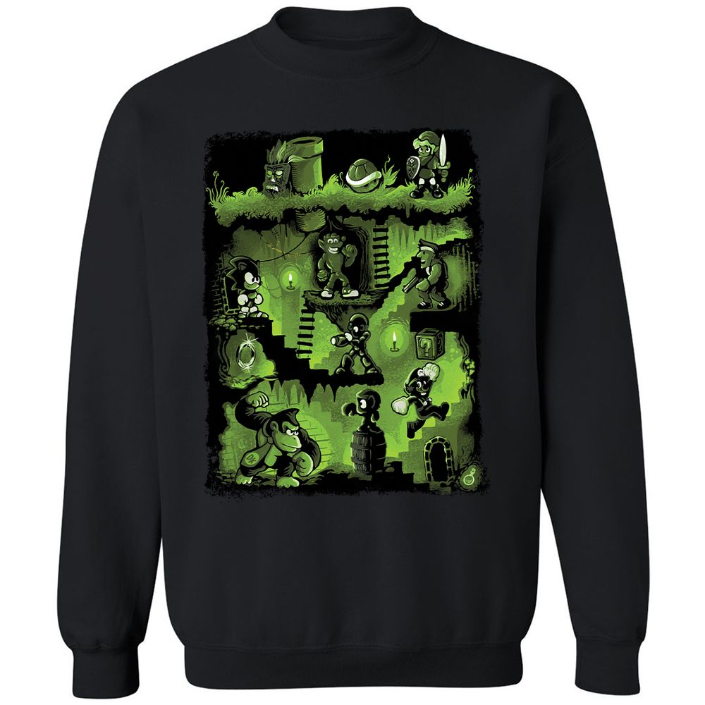 Classic Unisex Sweatshirt - B8ZJ797E - Black - 1