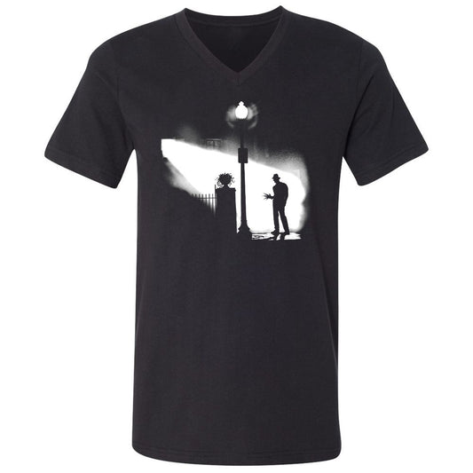 Unisex V-Neck T-Shirt - ZKA5L1MQ - Black - 1