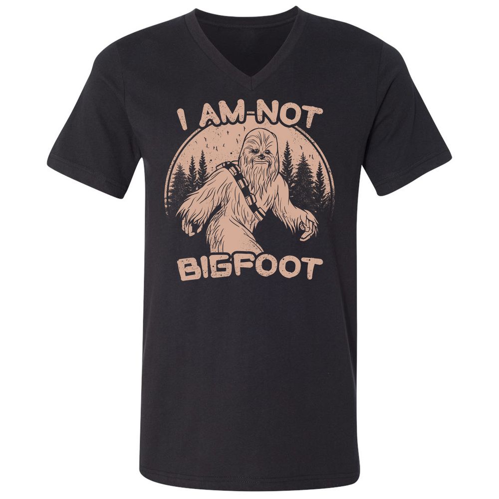 Unisex V-Neck T-Shirt - CEV91QL7 - Black - 1