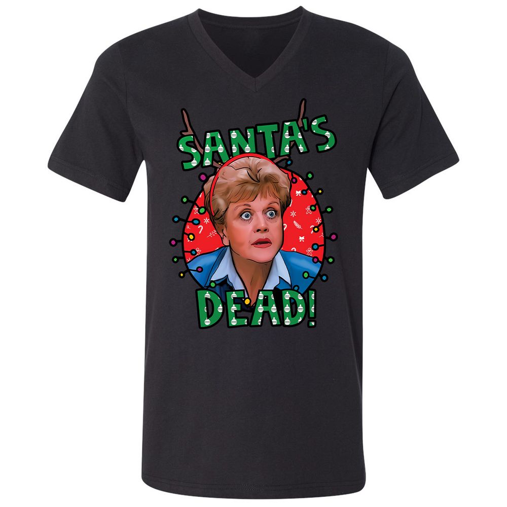 Unisex V-Neck T-Shirt - 38XM4TDT - Black - 1