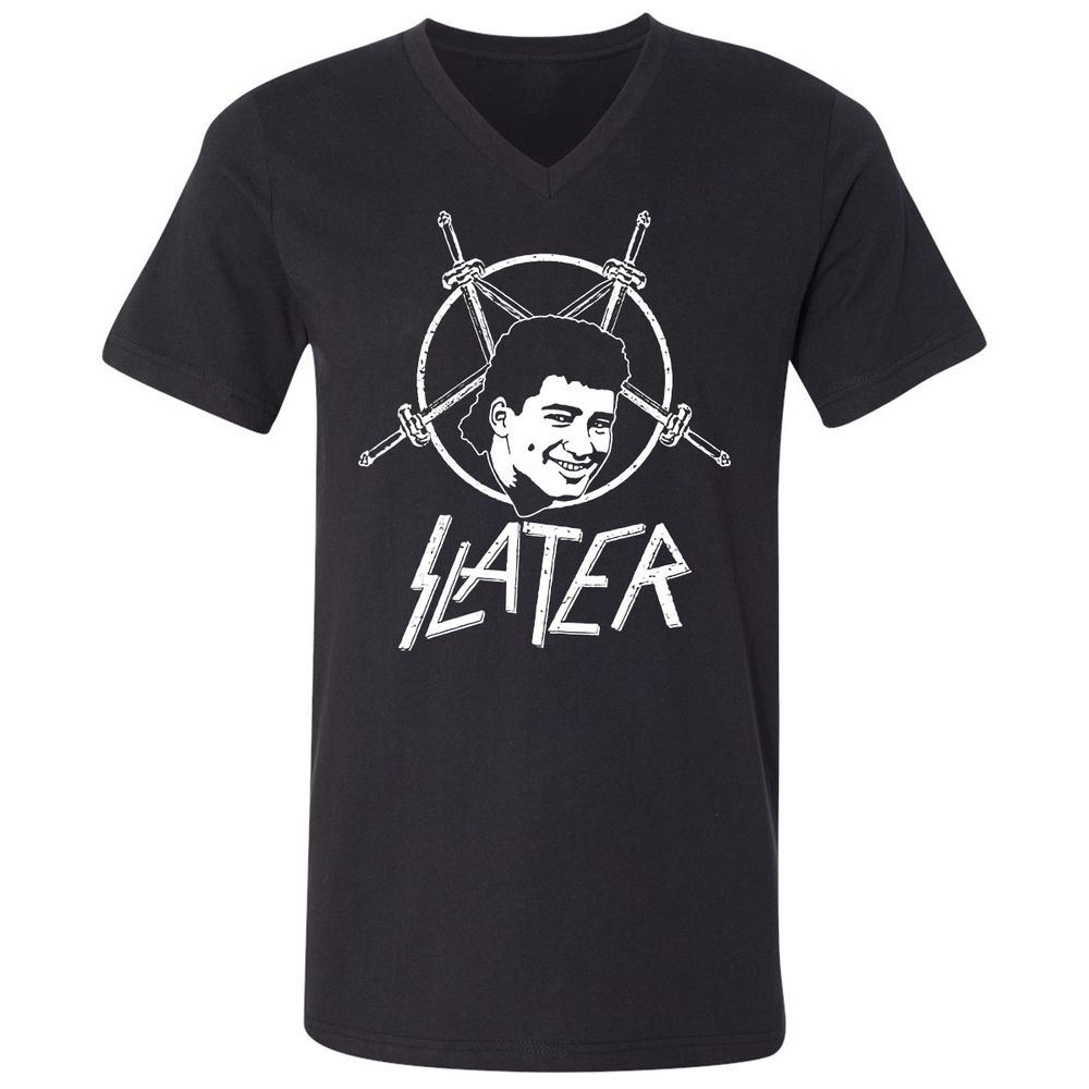 Unisex V-Neck T-Shirt - 34LB78F5 - Black - 1