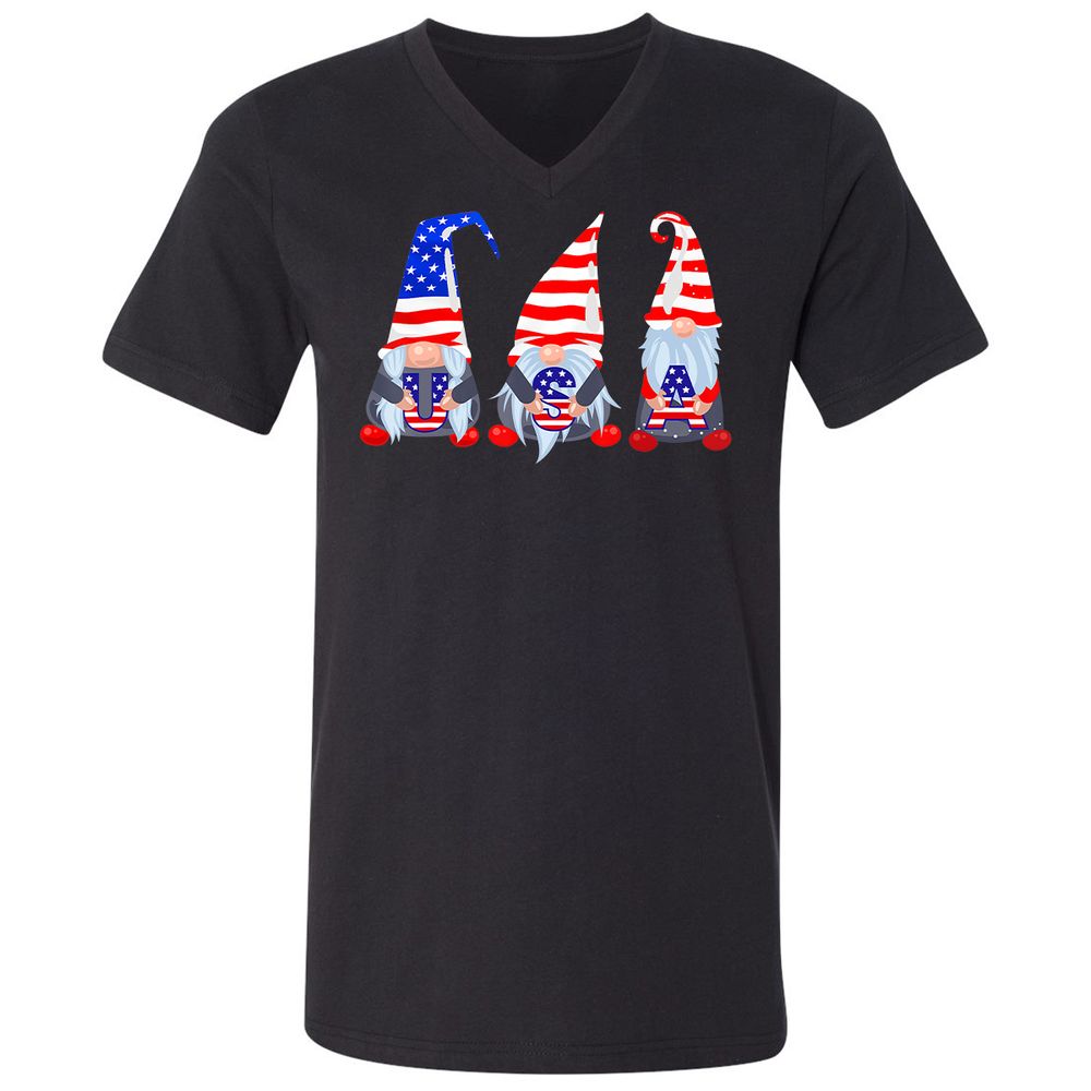 Unisex V-Neck T-Shirt - 61P5TJAD - Black - 1