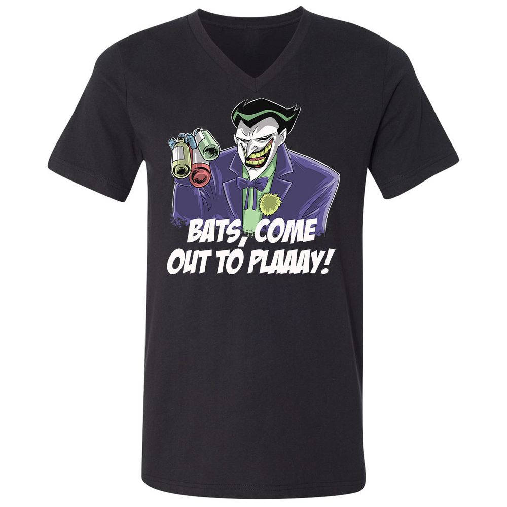 Unisex V-Neck T-Shirt - 9HKHLTE6 - Black - 1