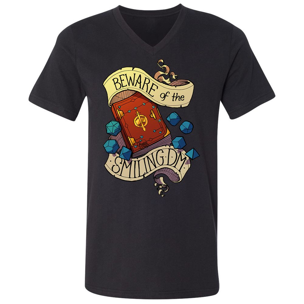 Unisex V-Neck T-Shirt - EFMTYBN7 - Black - 1