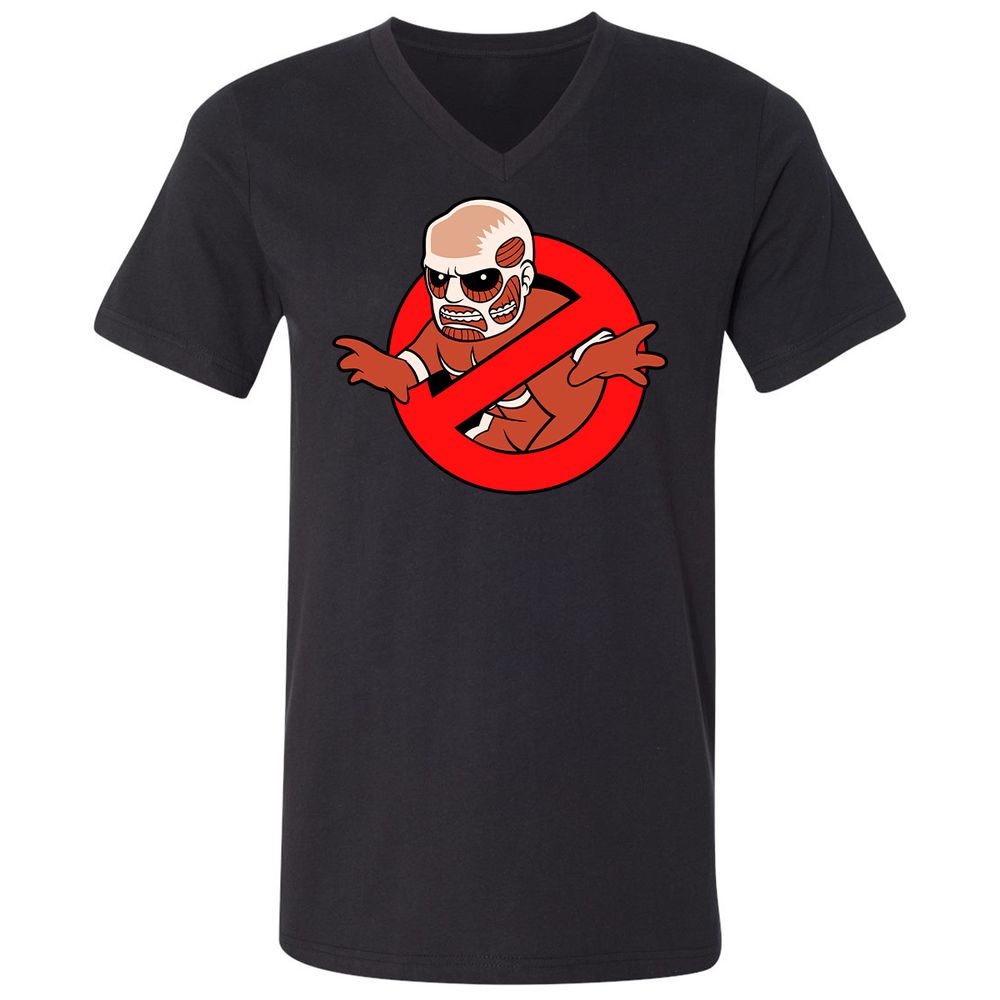 Unisex V-Neck T-Shirt - M5MQYZ7T - Black - 1