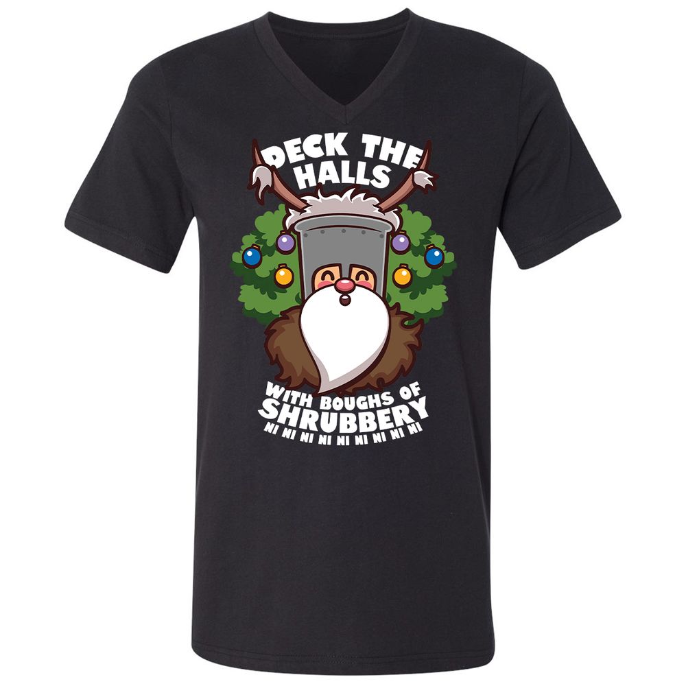 Unisex V-Neck T-Shirt - VH6CRDFF - Black - 1