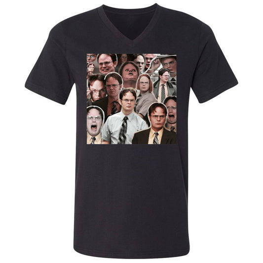 Unisex V-Neck T-Shirt - 3XNNGD1B - Black - 1