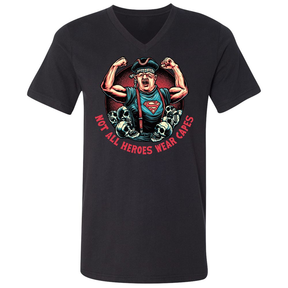 Unisex V-Neck T-Shirt - PH5UJP9T - Black - 1