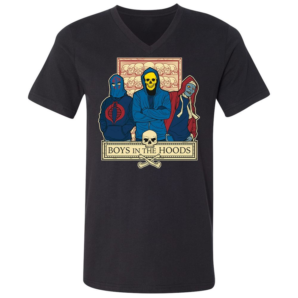 Unisex V-Neck T-Shirt - US8VPAP7 - Black - 1