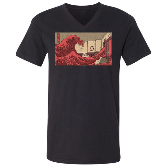 Unisex V-Neck T-Shirt - JQGX2PJ8 - Black - 1