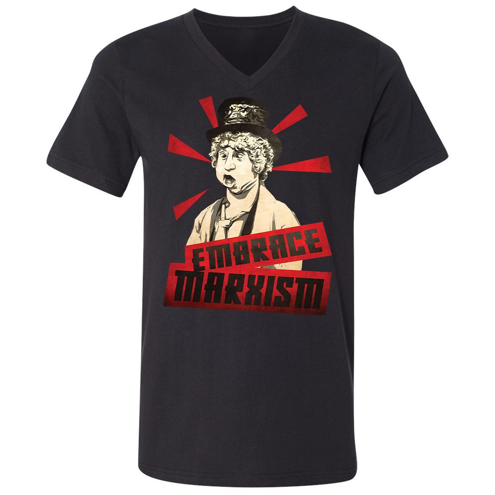 Unisex V-Neck T-Shirt - LASKZSRH - Black - 1