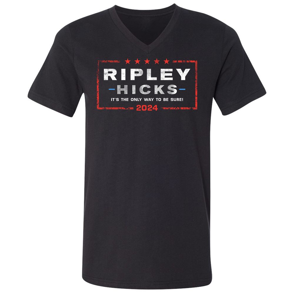 Unisex V-Neck T-Shirt - UP4Y1Q63 - Black - 1