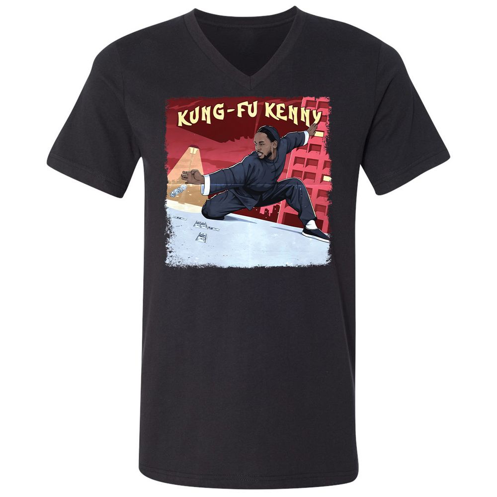 Unisex V-Neck T-Shirt - 7YE8R5FH - Black - 1