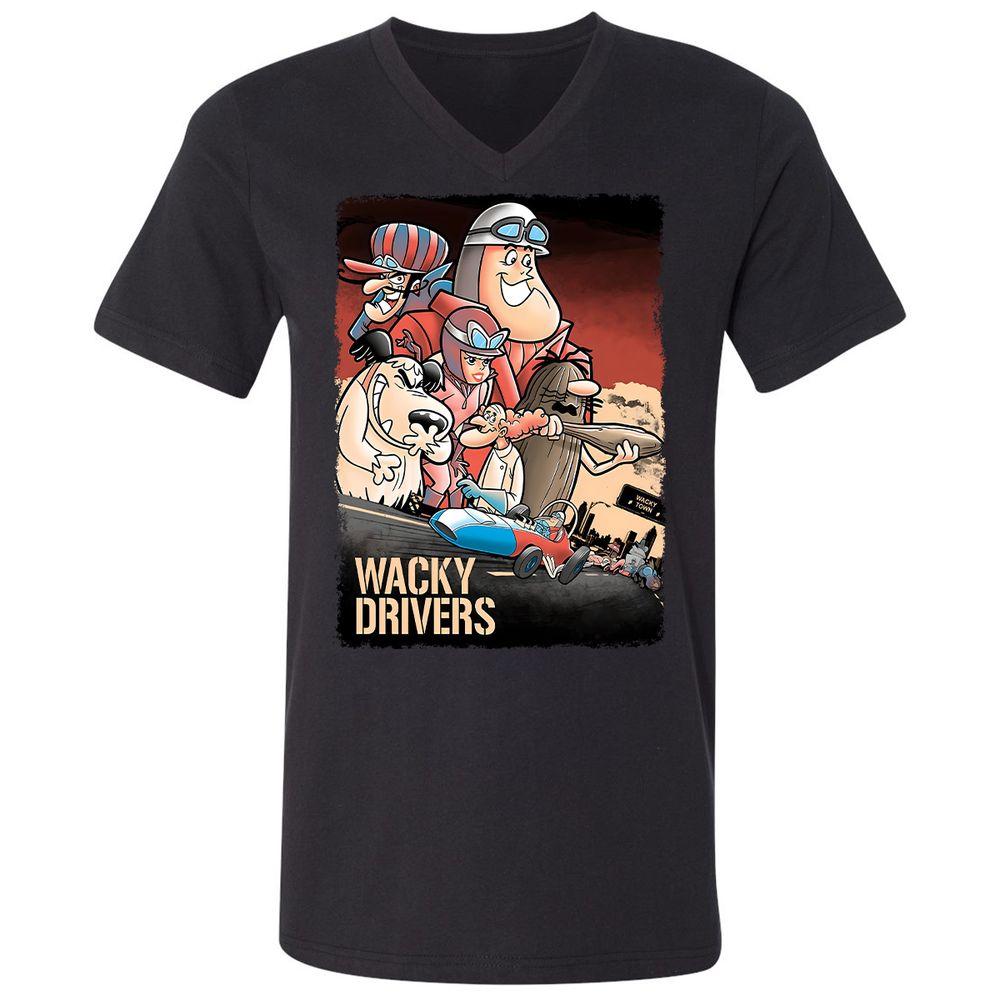 Unisex V-Neck T-Shirt - PZME1AAS - Black - 1