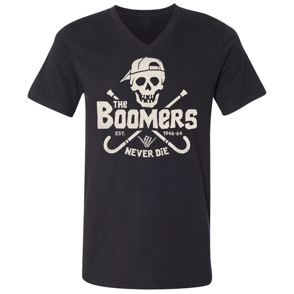 Unisex V-Neck T-Shirt - HS62EAC9 - Black - 1