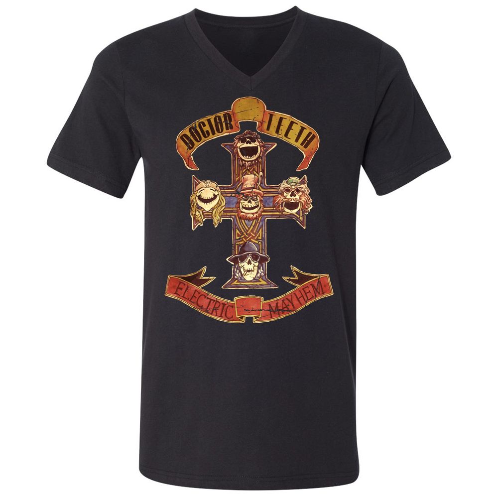 Unisex V-Neck T-Shirt - JWT9K94P - Black - 1