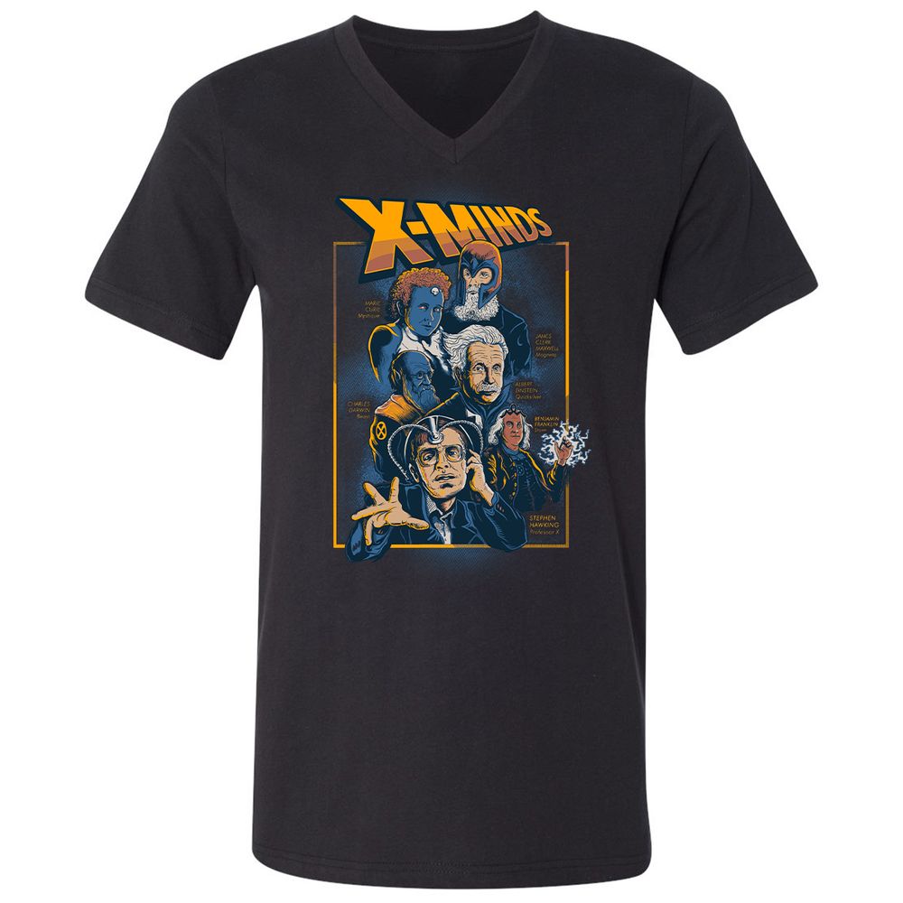 Unisex V-Neck T-Shirt - KH6CH7RS - Black - 1