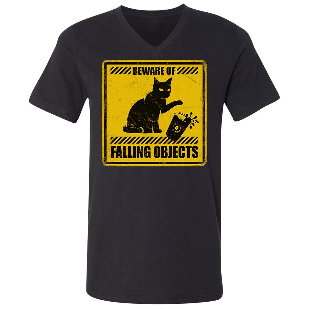 Unisex V-Neck T-Shirt - RV85QVSU - Black - 1