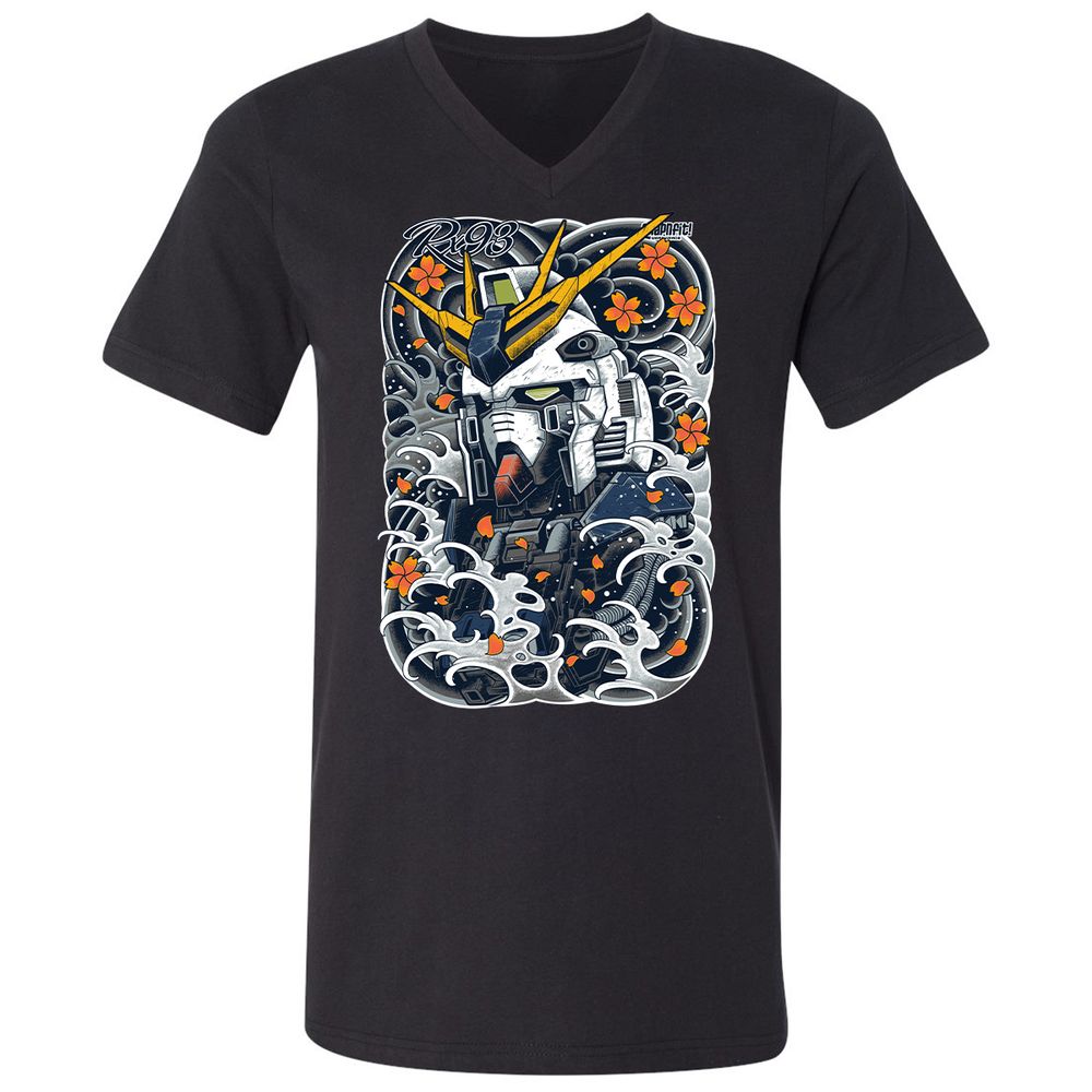 Unisex V-Neck T-Shirt - BM56QGTF - Black - 1