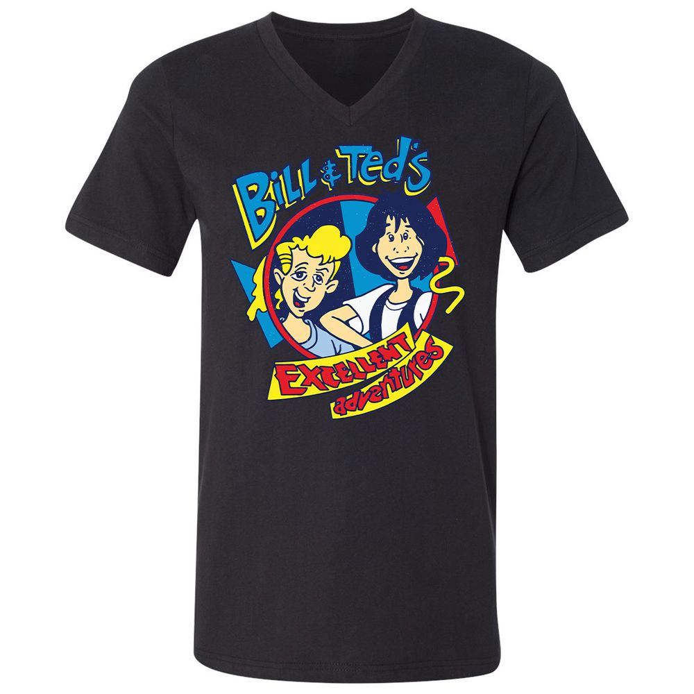 Unisex V-Neck T-Shirt - LUBQJY6S - Black - 1