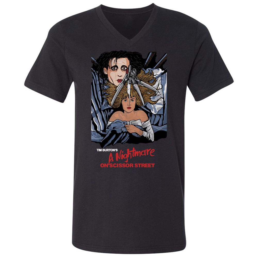 Unisex V-Neck T-Shirt - 28UUK48K - Black - 1