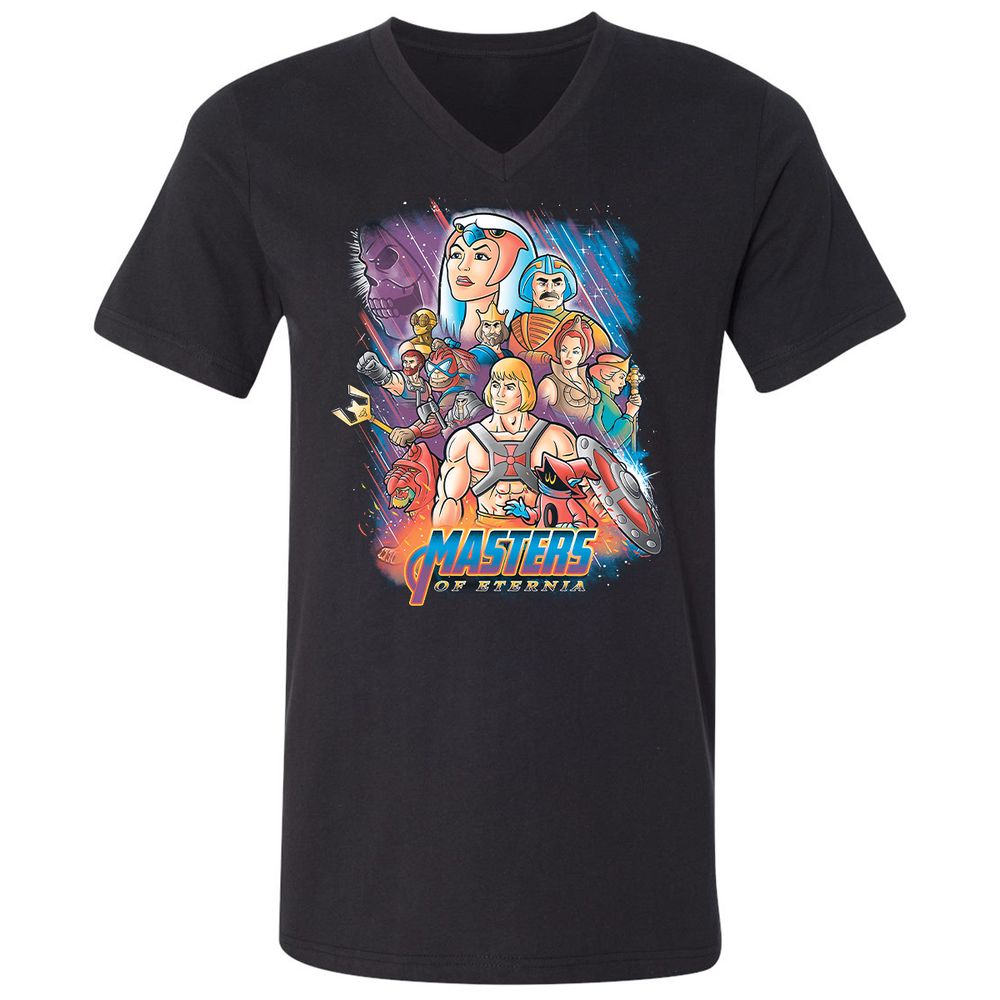 Unisex V-Neck T-Shirt - BCEGL4P8 - Black - 1