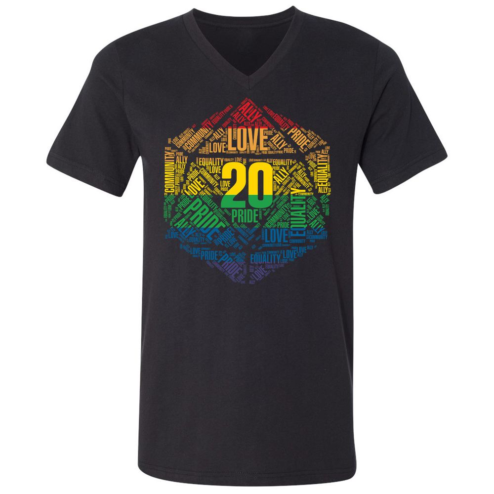 Unisex V-Neck T-Shirt - APTUKR3N - Black - 1