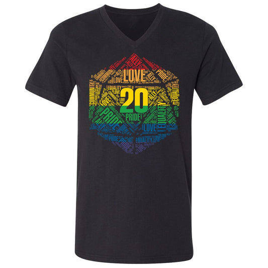 Unisex V-Neck T-Shirt - APTUKR3N - Black - 1