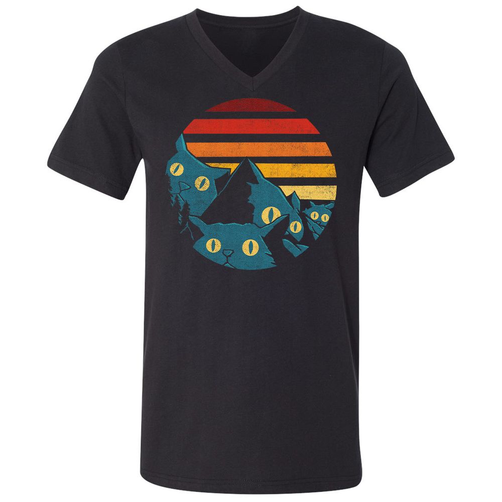 Unisex V-Neck T-Shirt - 599KYN6K - Black - 1