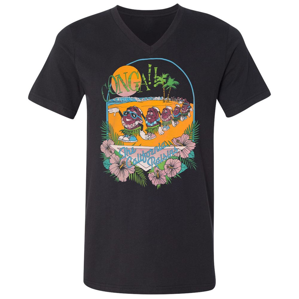 Unisex V-Neck T-Shirt - 8EHVT8N9 - Black - 1