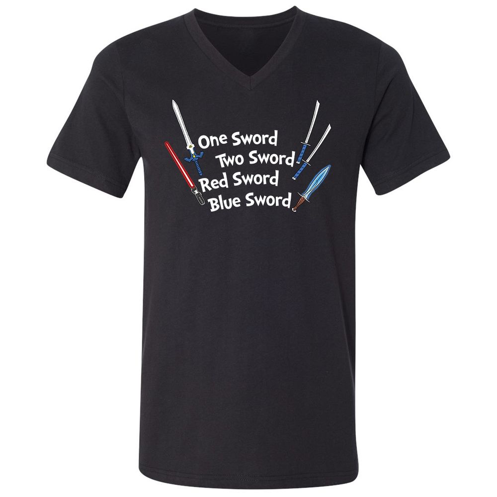 Unisex V-Neck T-Shirt - EXHGPAGF - Black - 1