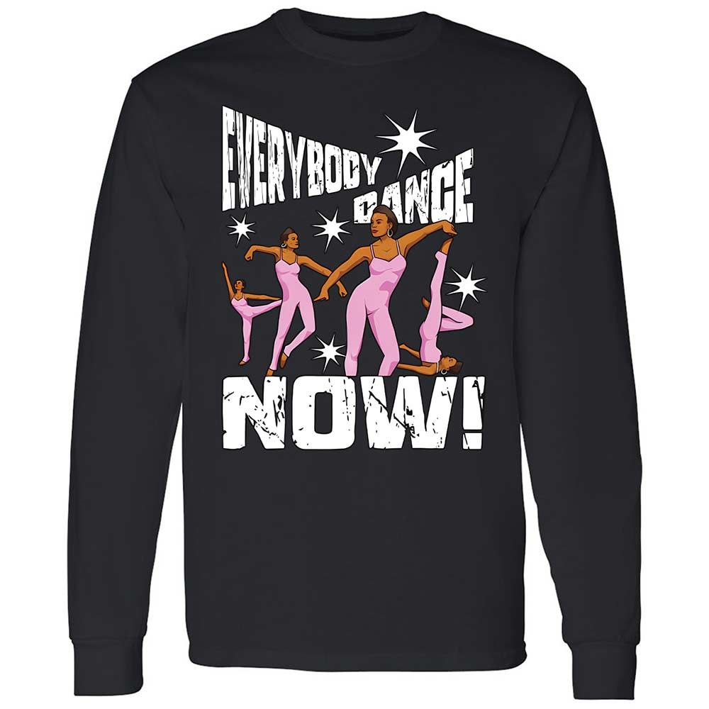 Long Sleeve T-Shirt - BKH5UZSN - Black - 1